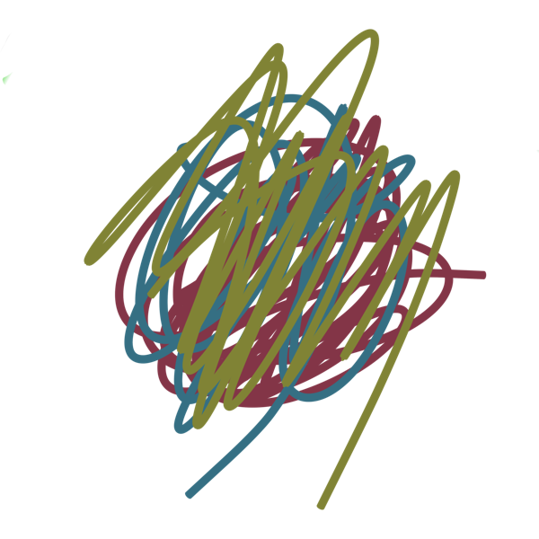 a multicolored scribble in muted colors